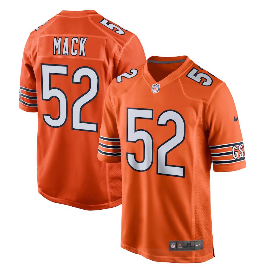 Men Chicago Bears #52 Khalil Mack Nike Orange Game NFL Jersey->chicago bears->NFL Jersey